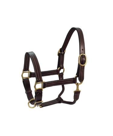 Derby Originals Coventry Triple Stitch Adjustable Leather Halter - Multiple Sizes Available Full/Average