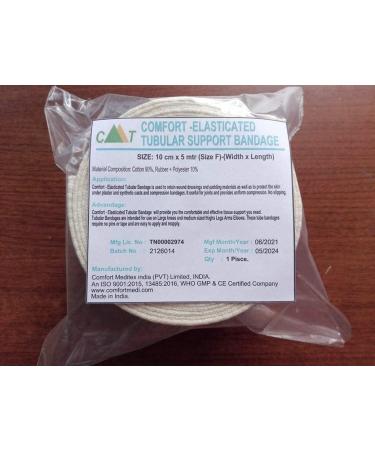 Comfortmedi Elastic Tubular Support Bandage (F) 10cm x 5m - Large Knee & Thigh Support - Natural Color - Buy Online on GoSupps.com