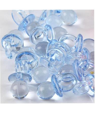 50Pcs Transparent Acrylic Mini Pacifier - Baby Shower Cake Decoration & Birthday Gift | DIY Party Supplies - Buy Online on GoSupps.com