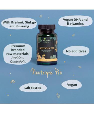 Vegavero Nootropics Brain Supplements | Ayurvedic Formula | Vegan | 90 Capsules - Buy Online on GoSupps.com