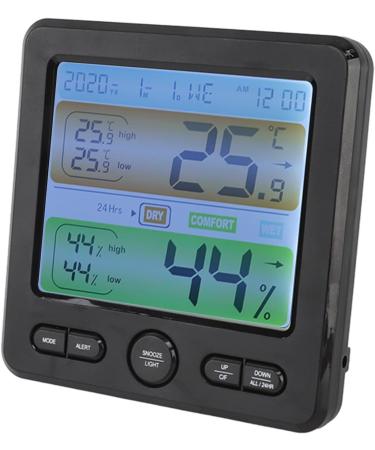 Biitfuu Digital Clock with Temperature & Humidity Monitor - Precise Data for Bedrooms & Students (Black) - International Shipping - Buy Online on GoSupps.com