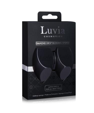 Makeup Sponge Set in Diamond Shape Luvia Cosmetics Makeup Blender Black