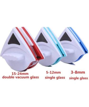Window Double Side Glass Wiper Cleaner Surface Useful Safe Glass Scraper (Blue) - Buy Online on GoSupps.com