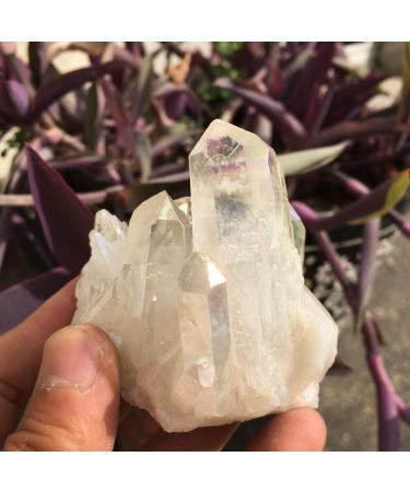 Natural Crystal Rough Beautiful White Flame Aura Quartz Crystal Cluster Specimen - Buy Online on GoSupps.com