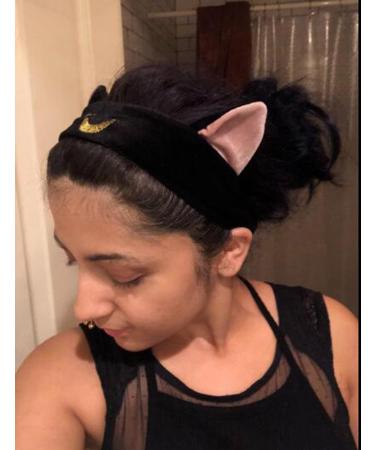Moon Black Cat Ears Headband - Elastic Hair Band for Women, Men, and Girls - Makeup & Shower Accessory (TS12) - Buy Online on GoSupps.com