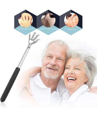 Greatangle Compact Telescopic Claw Massager - Adjustable Stainless Steel Back Scratcher (22-58cm) - Portable Massage Hand Claw in Black - Buy Online on GoSupps.com