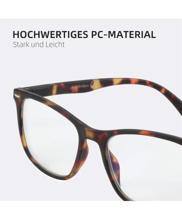 ZENOTTIC Anti-Blue Light Reading Glasses for Men | Rectangular Design | UV400 Protection | Tortoise Frame | Includes Glasses Case | Perfect for PC TV & Gaming - Buy Online on GoSupps.com