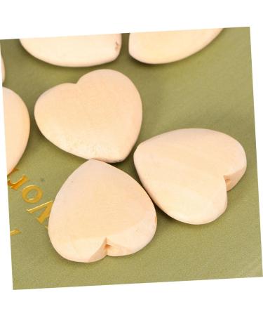 Ibasenice 200 Stk Log Color Peach Cherz Love Spacer Beads - DIY Wooden Heart Jewelry Making Accessories - Buy Online on GoSupps.com