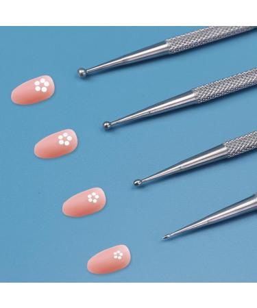 Dotting Tools 4PCS Professional Ball End Nail Art Tools Nail Art Brushes Detail Pen Nail Dotting Tool Design Tools Stailess Steel Dotting Pen Tool Rhinestone Picker Tool - Buy Online on GoSupps.com