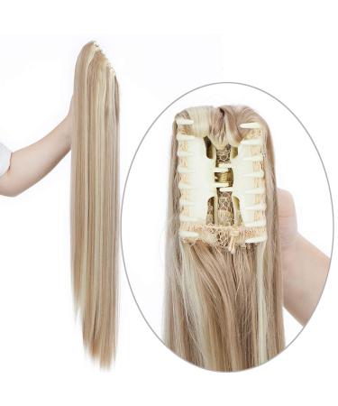 Ponytail Hair Extension - Heat Resistant Sandy Blonde Braid with Butterfly Clamp | 66 cm Realistic Look - Buy Online on GoSupps.com