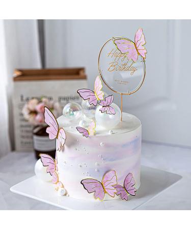 Cake Decorations Butterfly Cupcake Toppers 3D Butterfly Happy Birthday Cake Topper Cupcake Toppers for Girls Women Wedding Cake Toppers Baby Shower CupcakeToppers. (B) - Buy Online on GoSupps.com