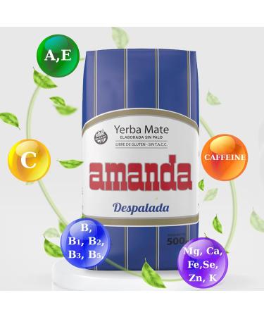 Amanda Yerba Mat Despalada: 0 5 kg+ chantillon (40g)| Boisson nergisante et tonique riche en vitamines et antioxydants!Acc l re le m tabolisme. - Buy Online on GoSupps.com