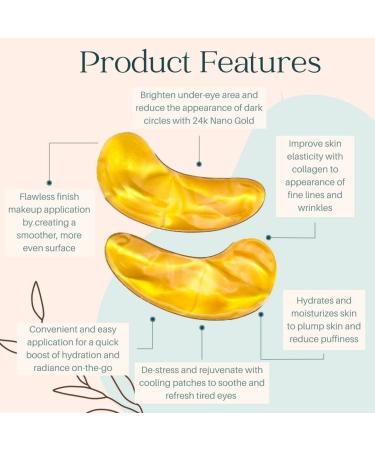 Live Fraiche 24k Gold Under Eye Patches | Dark Circles & Puffiness Treatment | Hyaluronic Acid & Collagen Mask | TikTok Trend | Free Bonus Gift - Buy Online on GoSupps.com