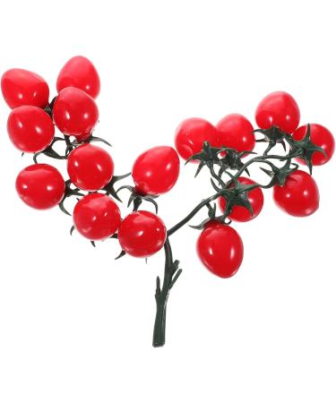 HOMSFOU 5pcs String Simulated Cherry Tomatoes Realistic Cherry Toys Simulation Cherry Tomatoes Artificial Tomatoes Faux Cypress Garland Fake Peaches Fake Cherries Child Pvc Fake Food Fruit Redx5pcs 18X16CMx5pcs - Buy Online on GoSupps.com