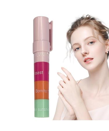 Moisturizing Lip Balm | Tinted Lip Balm in 4 Shades Natural Glossy Finish Smudge-Proof Ideal for Travel Dates and Work