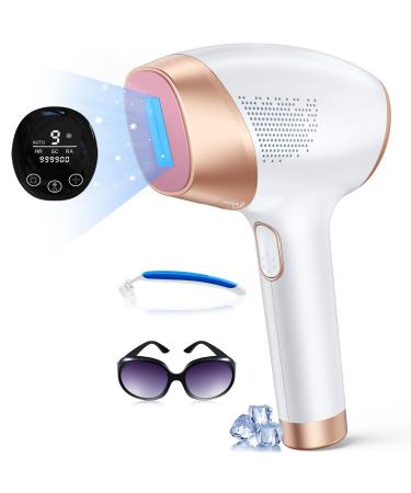 Laser Hair Removal for Women Permanent  Painless IPL Hair Removal Device with Fully Chilled Ice-cold Touch Tech 3-in-1 At Home Use Hair Remover Device for Face Leg Arm Back Use Friendly for Beginners