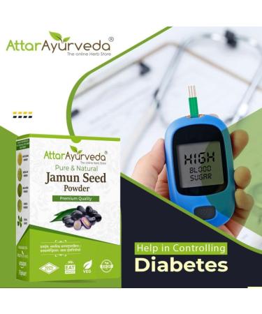 Attar Ayurveda Java Plum/Jamun/Indian Blackberry Seed Powder 100% Pure and Natural No Preservative Vegan Friendly Non-GMO Vegetarian 250gm - Buy Online on GoSupps.com