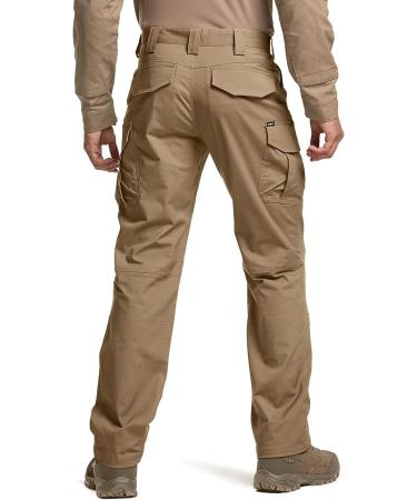CQR Men's Flex Stretch Tactical Pants - Water Resistant Ripstop Cargo Pants - Buy Online on GoSupps.com