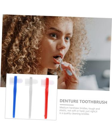 Minkissy 9 STK Double-Sided Toothbrush for Dentures | Prosthesis Cleaning Accessories - Hard Plastic Multi-Layer Design - Buy Online on GoSupps.com