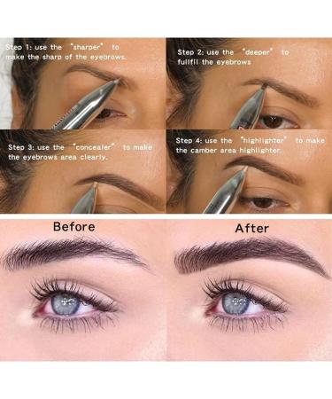 1 piece 4-in-1 eyebrow pencil with round beads portable eyebrow pencil eyebrow pencil long-lasting eyebrow pencil beautiful formakeup Clever and attractive - Buy Online on GoSupps.com