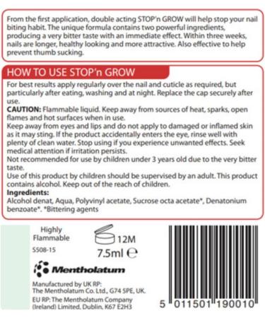 Stop n Grow Nail Biting Deterrent 7.5ml - Pack of 1 - Buy Online on GoSupps.com