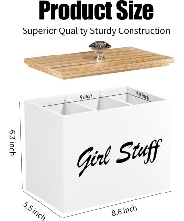 Buy Apoimna White Tampon Holder - Elegant Bathroom Organizer for Feminine Products & D cor | International Shipping - Buy Online on GoSupps.com