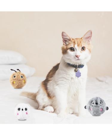 Buy Catal Balls - Interactive & Plush Cat Toys with Sound | 3 Colors Electrically Animated | Perfect for Playful Cats - Buy Online on GoSupps.com