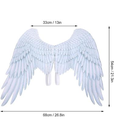 Zerodis Large Angel Wings for Halloween Party Costume - Adult & Kids Fairy Wings in White - 50x29x1cm - Buy Online on GoSupps.com