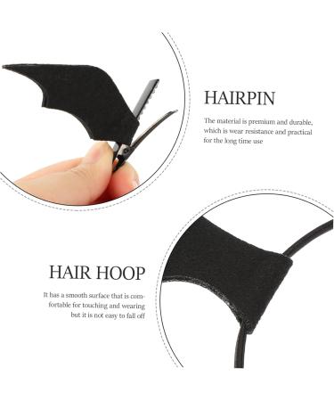 Beavorty 2 Sets bat headband hair clip halloween bats halloween bat hair clips halloween party headdress halloween headband wings costume Party Supplies hair accessories ear fabric women's - Buy Online on GoSupps.com