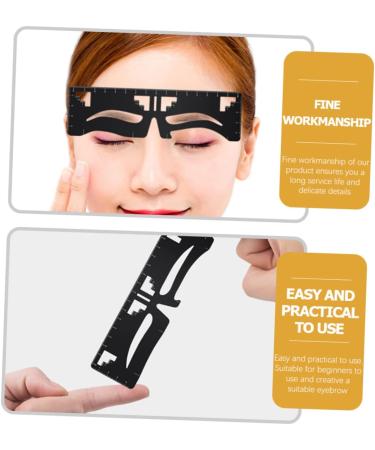 SOESFOUFU Eyebrow Tools eyebrow design eyebrow card eyebrow ruler tool Eyebrow Stencil Measuring Tool Metal eyebrow trimming - Buy Online on GoSupps.com