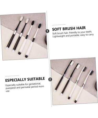 Hapinary 4-Piece Portable Toothbrush Set - Deep Cleaning Adult & Mother Toothbrushes for Healthy Gums | International Shipping Available - Buy Online on GoSupps.com