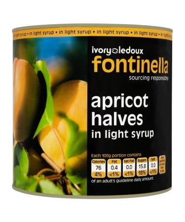 Tinned Fontinella Apricot Halves in Syrup 2.5kg (Pack of 2)