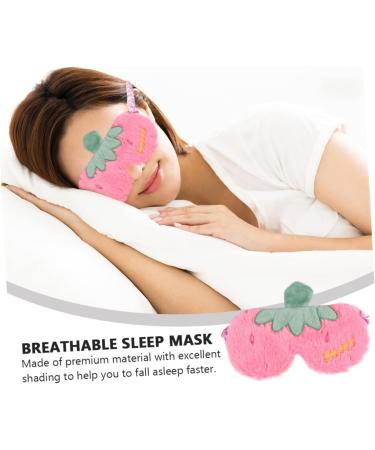 Mobestech 1 Pc Fruit Series Ice Compress Compress Plush Eye Mask Plush Sleeping Blindfold Eye for Sleeping Fake Plush Sleep Eyeshadow Cartoon Blindfold Cute Face Mask Girl 18X13X05cm Pink - Buy Online on GoSupps.com