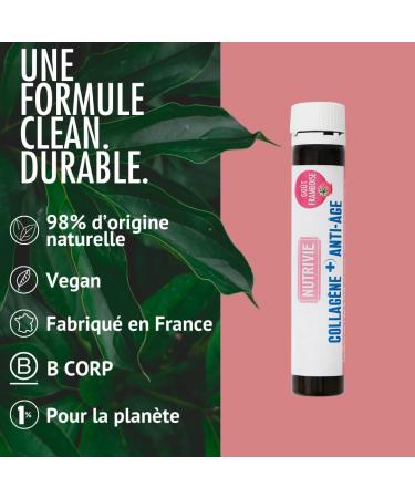 Shot Fortifiant Cheveux - Croissance Force & Vitalit - Plantes + Biotine + Zinc + S l nium - Go t Cerise - 98% Naturel - Format Pratique - Fabriqu en France - Nutrivie - Buy Online on GoSupps.com