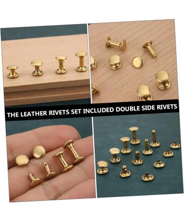 NUOBESTY 40 Sets Rivet Helix Stud Digital Food Scale Studded Belt Studs for Leather Repair Double Sided Brass - Buy Online on GoSupps.com