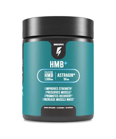 Inno Supps HMB+ 1500mg HMB (Beta-Hydroxy Methylbutyrate) & 50mg Astragin, Enhanced Absorption Per Serving, Preserves Muscle, Promotes Recovery, Increase Muscle Mass, Gluten Free - 120 Veggie Capsules