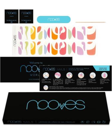  NOOVES NOOVES Nails 2 Sheets Premium Precursed Gel Nail Polish - Paradise | Art Design | Semi-Permanent Gel Nail Strips | Gel Nail Stickers - Buy Online on GoSupps.com