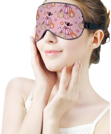 Buy Halloween Pumpkins Flower Sleeping Mask | Soft Adjustable Light-Blocking Eye Cover for Sleep - Perfect for Men Women Girls & Boys - Buy Online on GoSupps.com