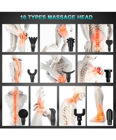 Portable Massage Gun for Athletes | 10 Head 30 Speed Deep Tissue Massager - Buy Online on GoSupps.com