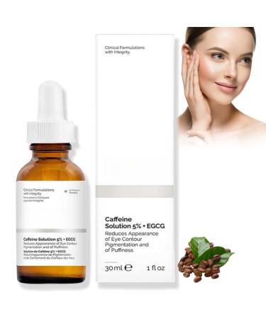 Caffeine Solution 5% + EGCG Caffeine Eye Serum Eye Serum for Dark Circles Under Eye Cream Anti Wrinkle Eye Cream for Dark Circles and Puffy Eyes Firming Eye Cream Eye Bag Cream Fade Fine Lines