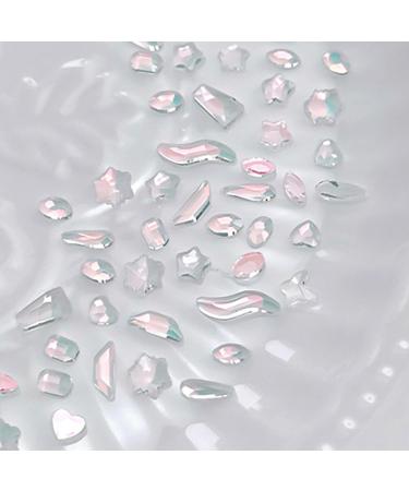 FEIlei 100Pcs Mixed Glass Crystal Hybrid Diamond Rhinestones Nail Art Decorations Drop Rhombus Flatback Stones 3D Gems - Buy Online on GoSupps.com