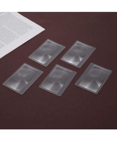 5pcs 3X Credit Card Shape Magnifiers Transparent Magnifier Fresnel Lens New Released - Buy Online on GoSupps.com