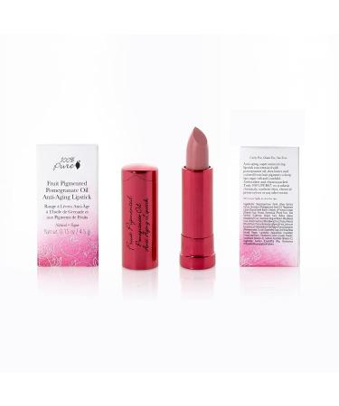 Pomegranate Oil Anti-Aging Lipstick - Vegan Fruit Pigmented Foxglove Color, Long Lasting, Moisturizing Cocoa Butter, Satin Finish - 0.15 oz - Buy Online on GoSupps.com