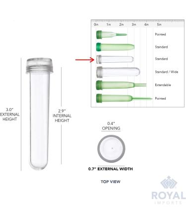 Royal Imports Floral Water Tubes/Vials for Flower Arrangements - Clear, 3.5 Opening - 25 Pack with Caps - Buy Online on GoSupps.com
