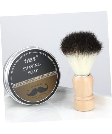 Minkissy Shaving Foam Shell Clips Set | Metal Shaving Brush & Cup with Stand | Body Care & Hairdresser Accessories | Travel-Friendly | 12x8.5cm Black - Buy Online on GoSupps.com
