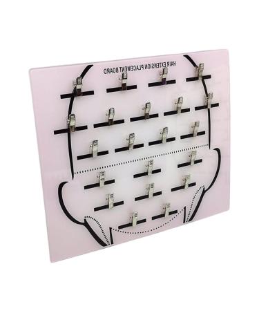 Hair Extension Board - Reusable Large Storage Space Hair Extension Holder | Easy Extensions Organizing Wig Sectioning Display | Hair Extension Organizer for Organizing Hair Extensions light pink