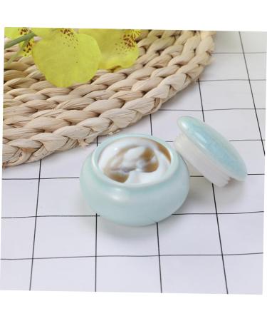 ibasenice Travel Cosmetic Containers Cosmetic Jars with Lids Candy Jar Travel Toiletries Sealed Container Airtight Glass Containers Small Ceramic Jar with Lid Balm Jars Empty Flour Ding Kiln Blue medium - Buy Online on GoSupps.com