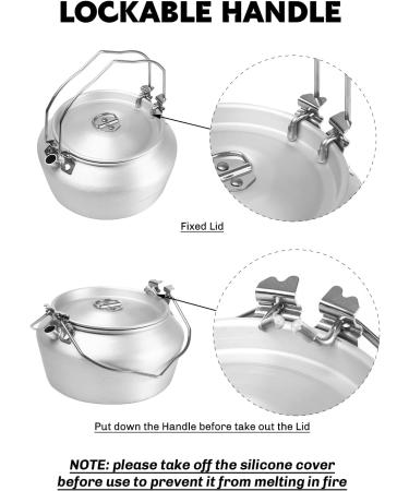 Fire-Maple Niumbus 1.2L Camping Kettle | Aluminum Tea Coffee Pot for Outdoor Hiking | Portable Lightweight Water Boiler with Foldable Handle - Buy Online on GoSupps.com
