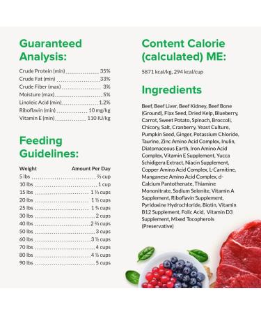 Ultimate Pet Nutrition Nutra Complete Raw Dog Food - Beef 1lb | Veterinarian Formulated with Antioxidants, Prebiotics, Amino Acids - Buy Online on GoSupps.com