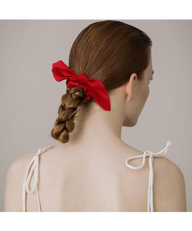 ACO-UINT 12 Pack Red Bunny Ear Satin Scrunchies for Thick Hair - Hair Accessories for Girls - Buy Online on GoSupps.com